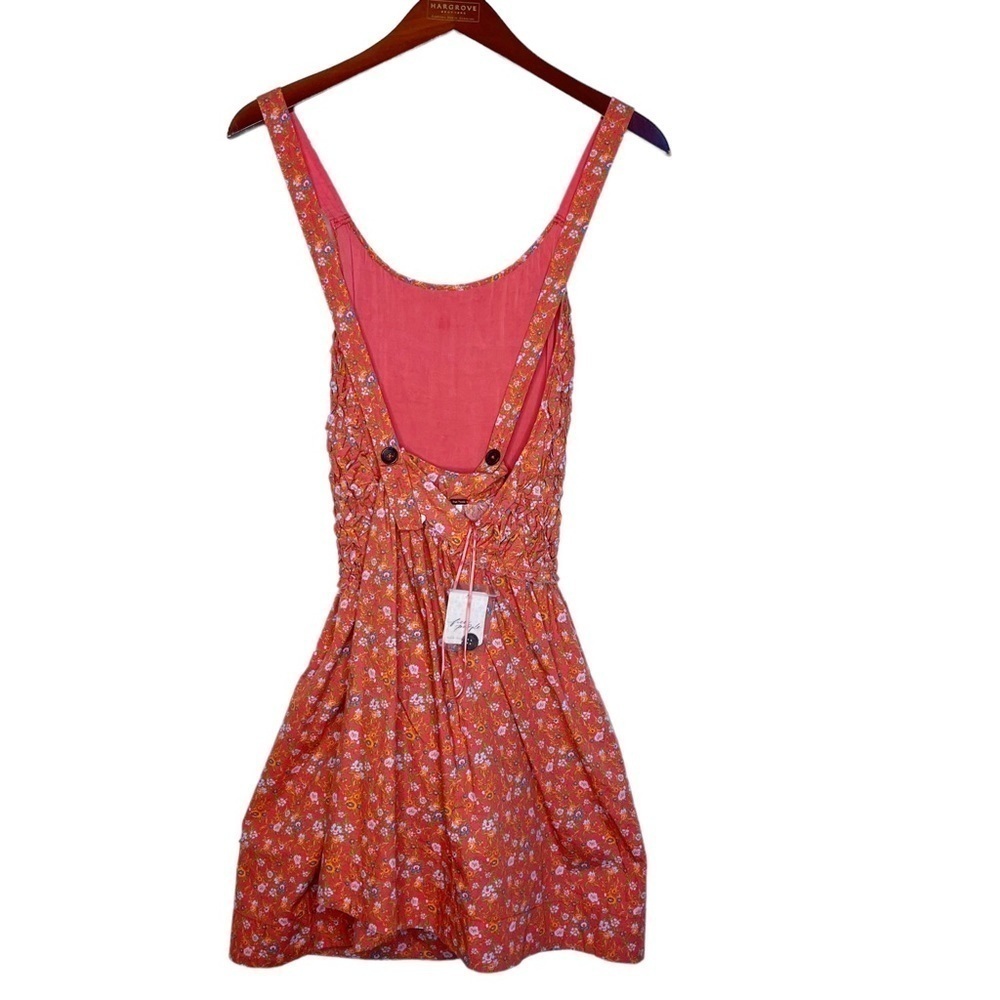 FREE PEOPLE NWT Petunia Backless Floral Mini Dress Size Medium in Poppy Combo - Picture 10 of 16